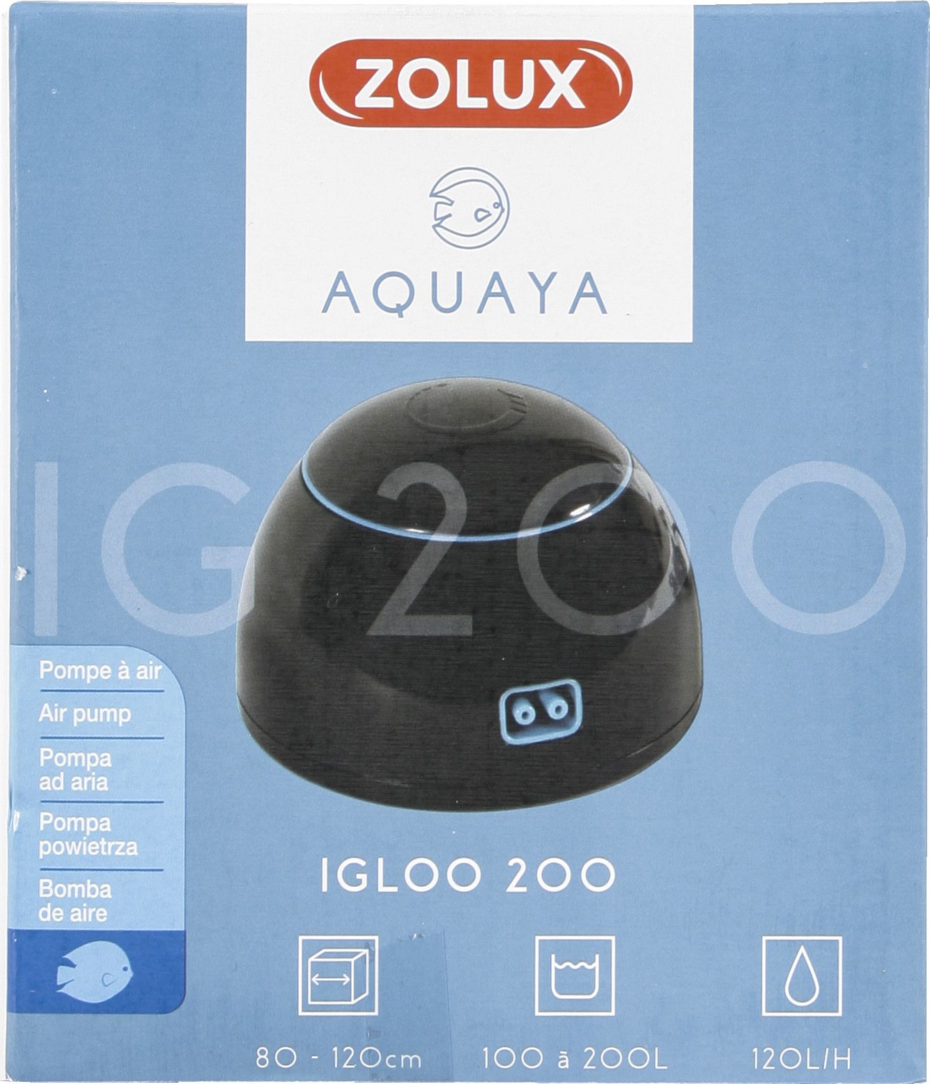 Zolux AQUAYA Igloo 200 kol. czarny 7244097 (3336023207537) akvārija filtrs