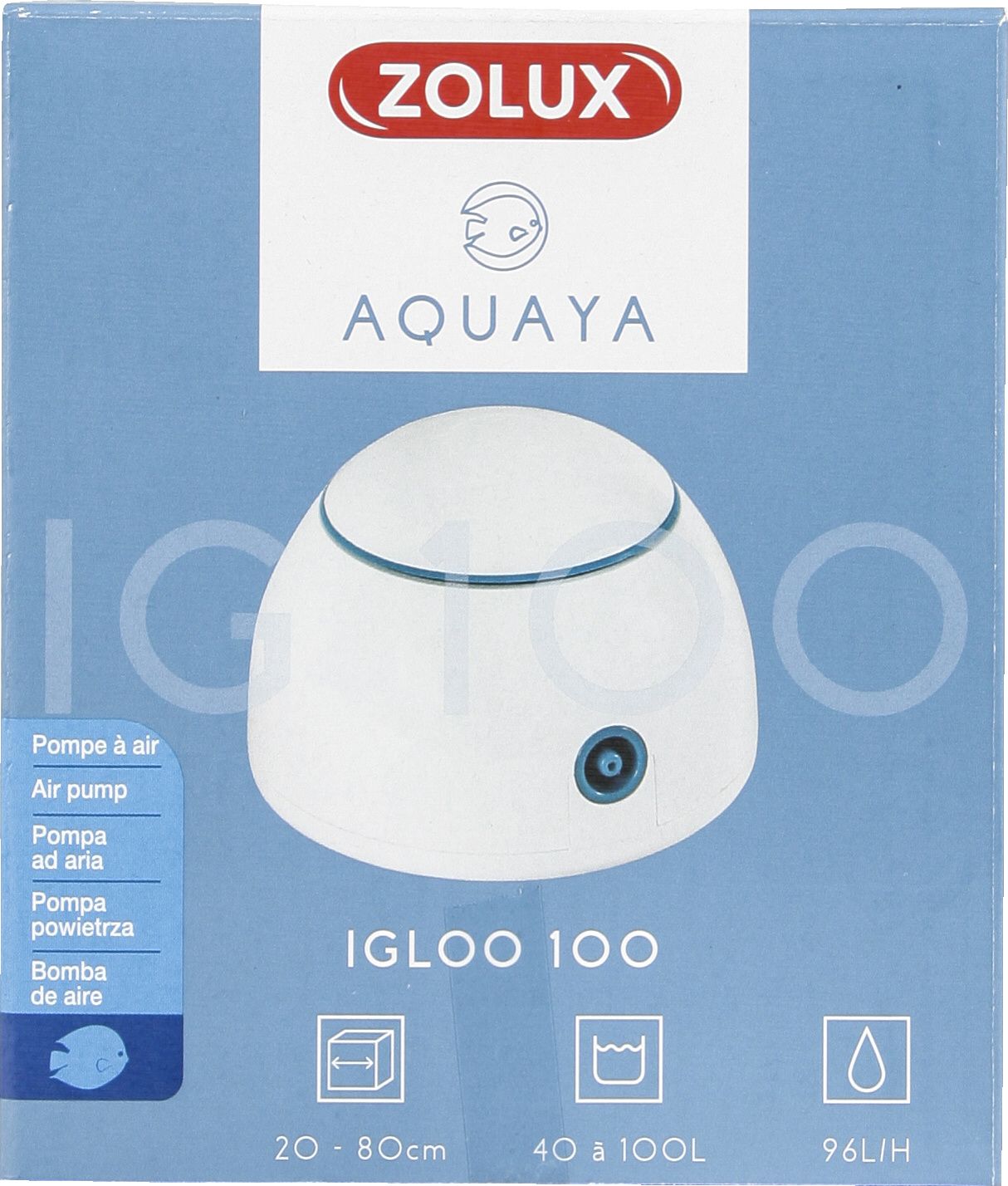 Zolux QUAYA Igloo 100 kol. bialy 7244096 (3336023207506) akvārija filtrs