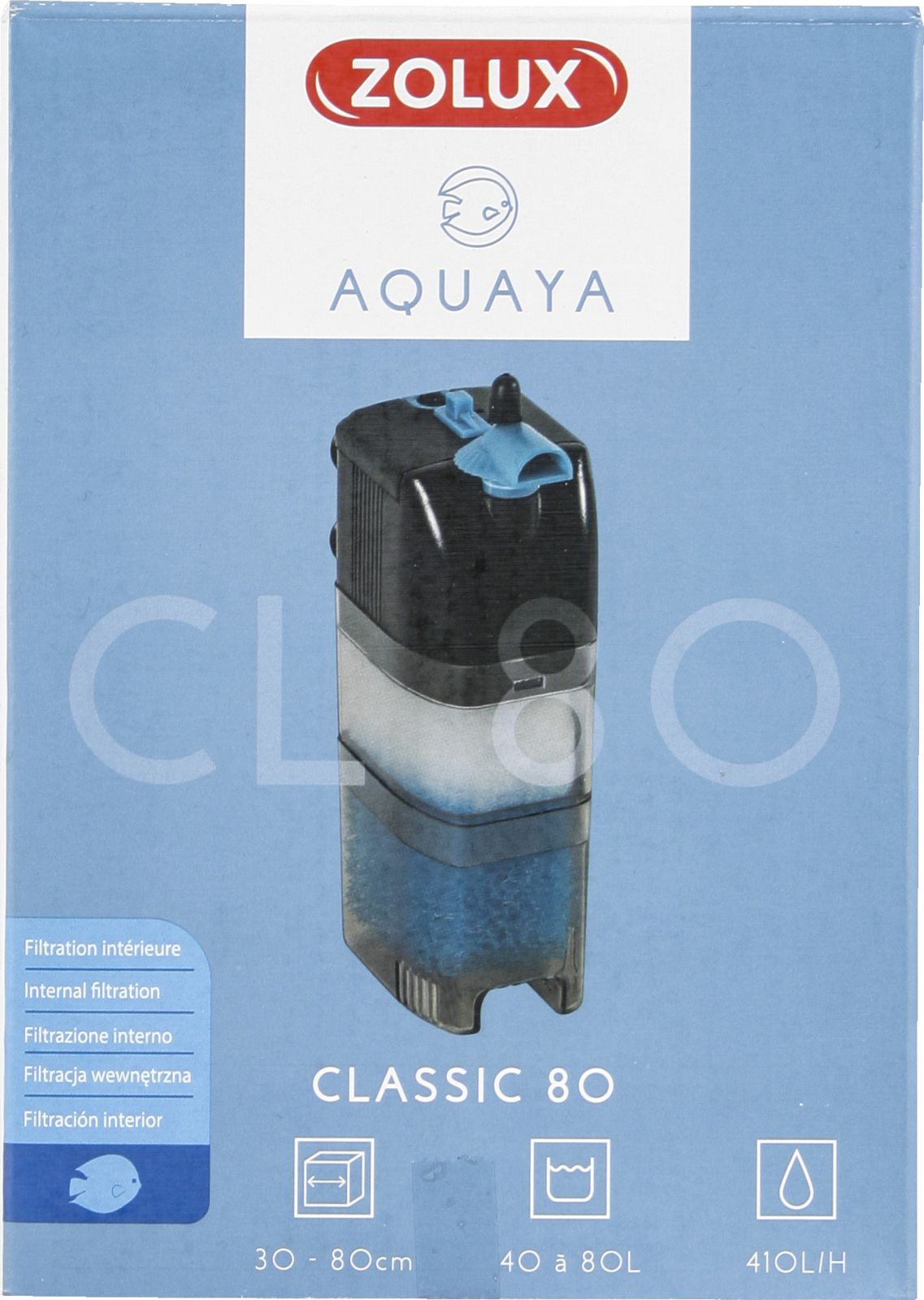 Zolux AQUAYA Filtr Classic 80 7244170 (3336023265261) akvārija filtrs