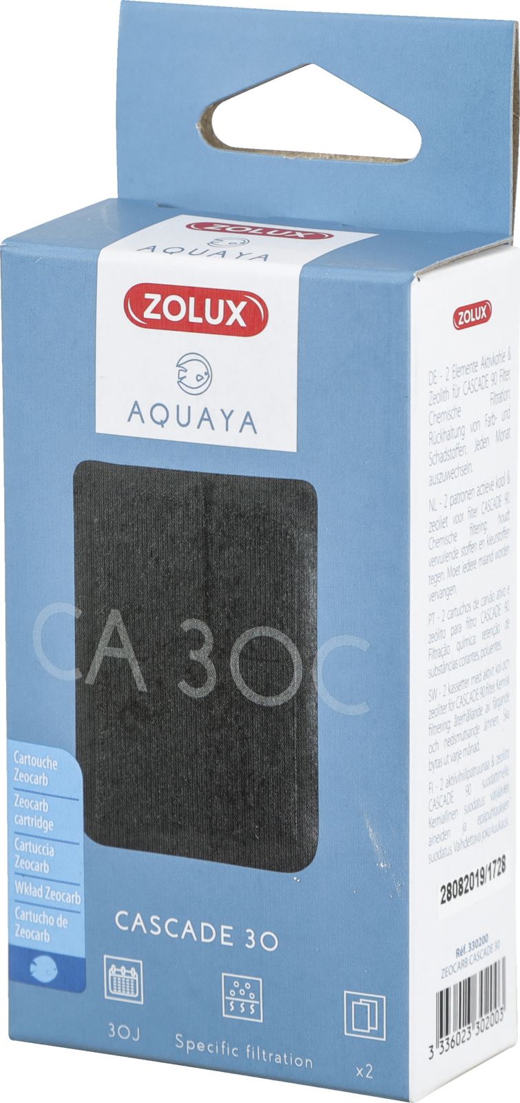 Zolux AQUAYA Wklad Zeocarb Cascade 30 7544703 (3336023302003) akvārija filtrs