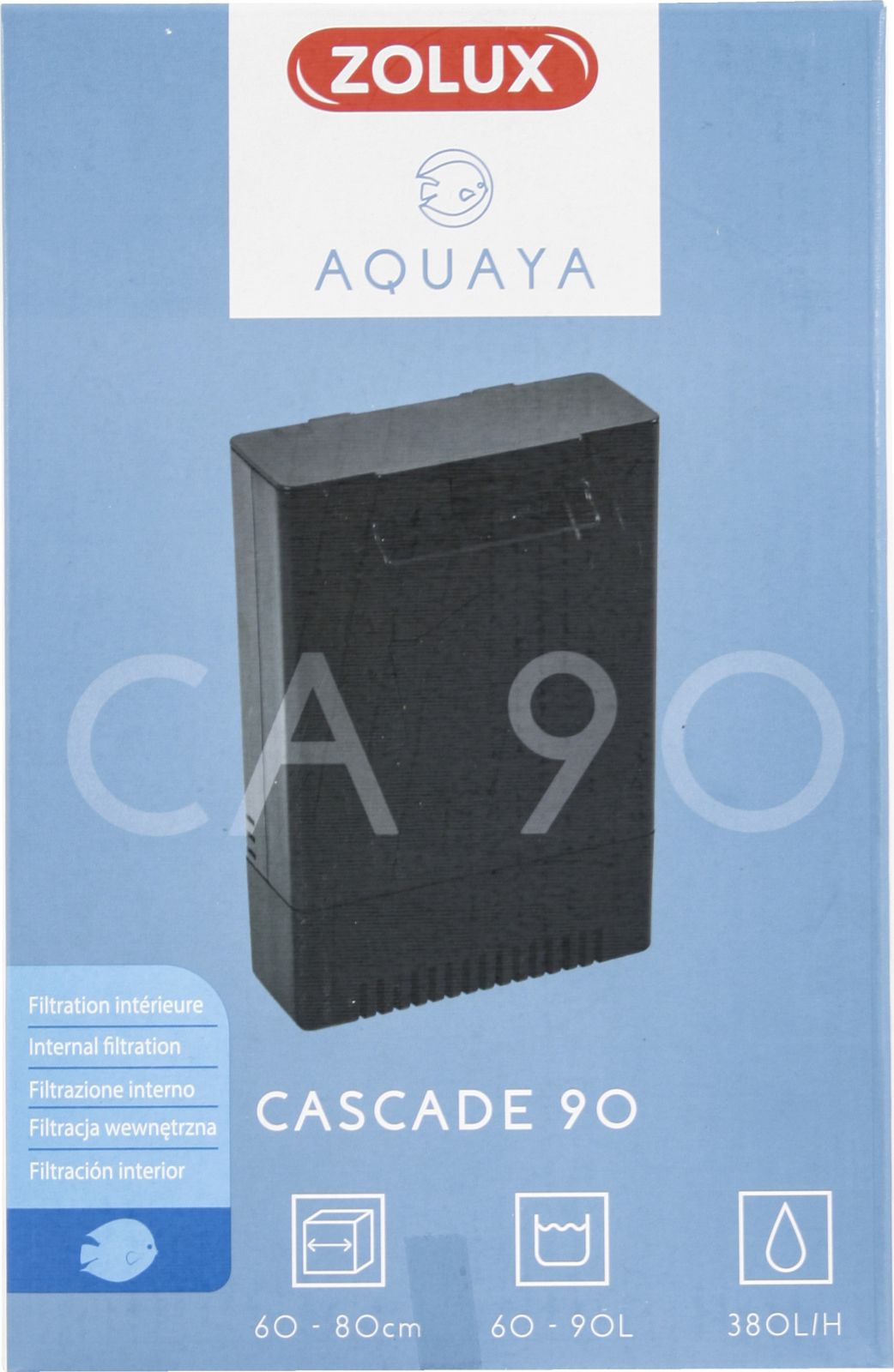 Zolux AQUAYA Filtr Cascade 90 kol. czarny 7244173 (3336023265254) akvārija filtrs