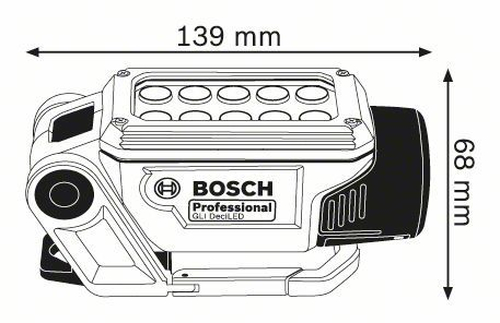 Bosch GLI DeciLED Professional Akku Lampe kabatas lukturis
