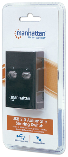 Umschalter Manhattan USB 2.0 2-Port  black adapteris