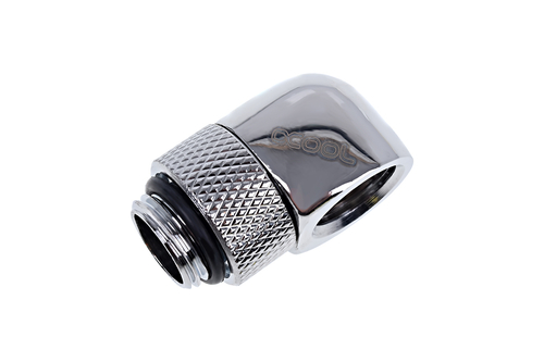 Alphacool Eiszapfen 90  L-angle adapter short 1/4", chrome-plated - 17249 ūdens dzesēšanas sistēmas piederumi