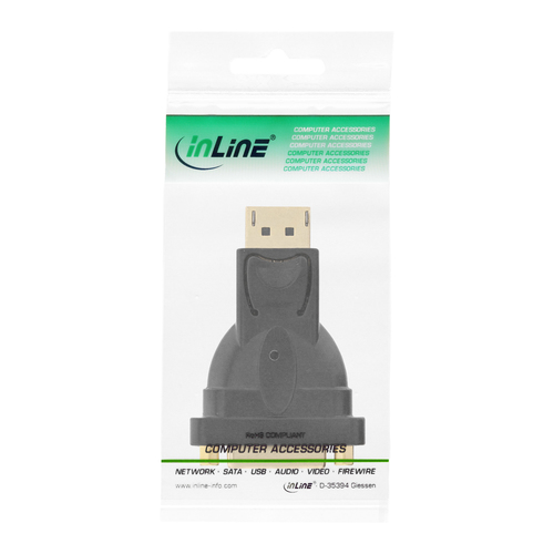 Adapter AV InLine DisplayPort na DVI-D (24+1) Black (17199J)