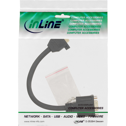 Kabel InLine VGA 15pin (F/F) Black (17302G)