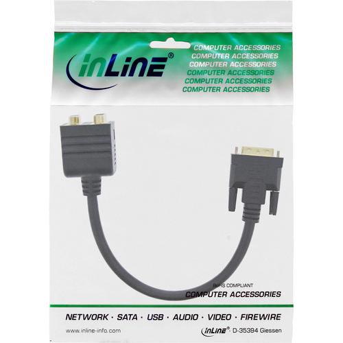 Kabel InLine DVI-I meski - DVI-I zenski + S-VGA zenski (17301)