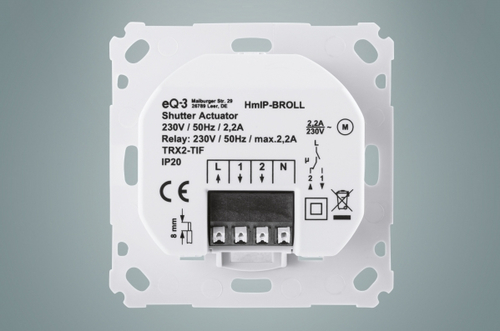 Homematic IP roller shutter actuator for brand switches drošības sistēma