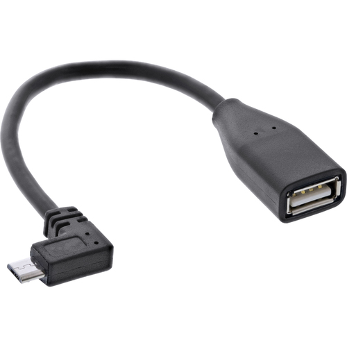 InLine 31606W Micro-B USB A black Kabelschnittstellen-/adapter (31606W) adapteris