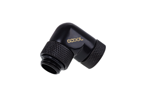 Alphacool Eiszapfen angle adapter 90  1/4", deep black - 17260 ūdens dzesēšanas sistēmas piederumi