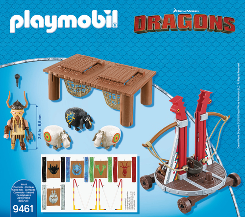 Playmobil Dragons 9461 Gobber the Belch with Sheep Sling konstruktors