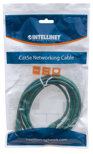 Intellinet  Network Cable, Cat6, UTP Green tīkla kabelis