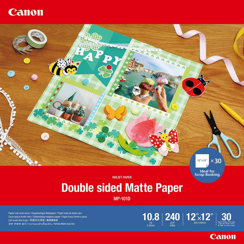 Canon MP-101 D 12x12 , 30 Sheets Double sided Matte Paper, 240 g papīrs