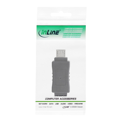 InLine Micro USB USB Adapter - USB Black (31602)