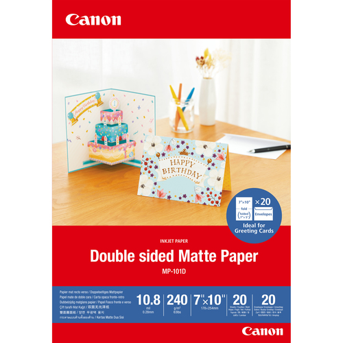 Canon MP-101 D 7x10 , 20 Sheets Double sided Matte Paper, 240 g papīrs