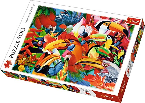 Puzzle 500 pcs, Colourful birds 37328 (5900511373288) puzle, puzzle