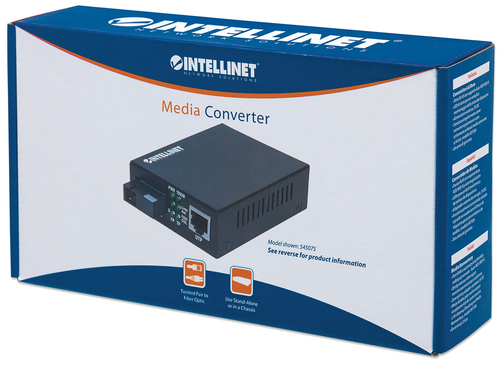 Intellinet Media converter WDM 10/100/1000Base-TX (RJ45) / 1000Base-LX (SM SC) datortīklu aksesuārs