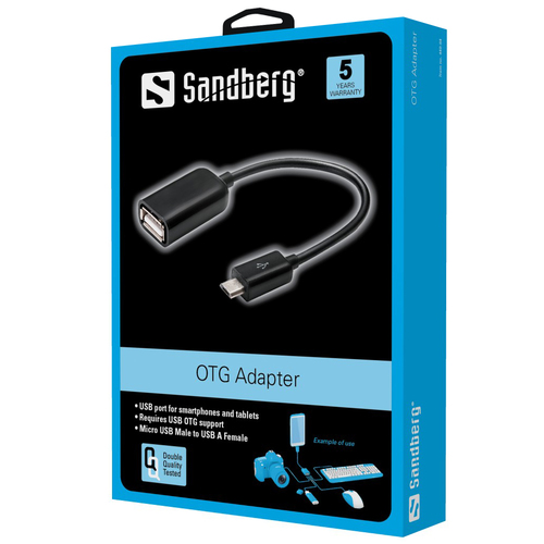Sandberg OTG Adapter Micro USB M - USB F karte
