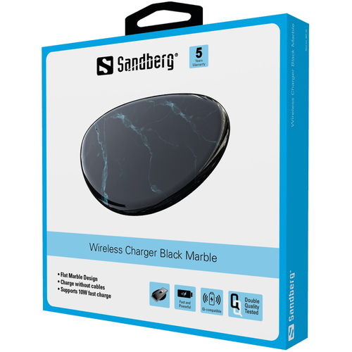 SANDBERG Wireless Charger Black Marble UPS aksesuāri