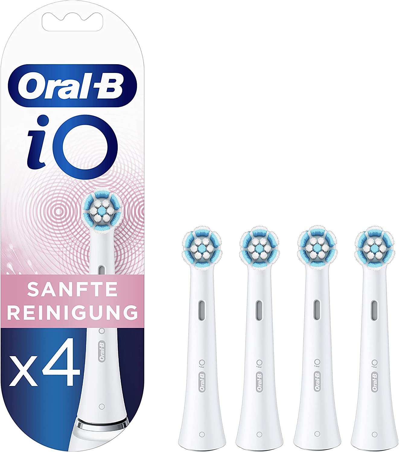 Oral-B | Cleaning Replaceable Toothbrush Heads | iO refill Gentle | Heads | For adults | Number of brush heads included 4 | White mutes higiēnai