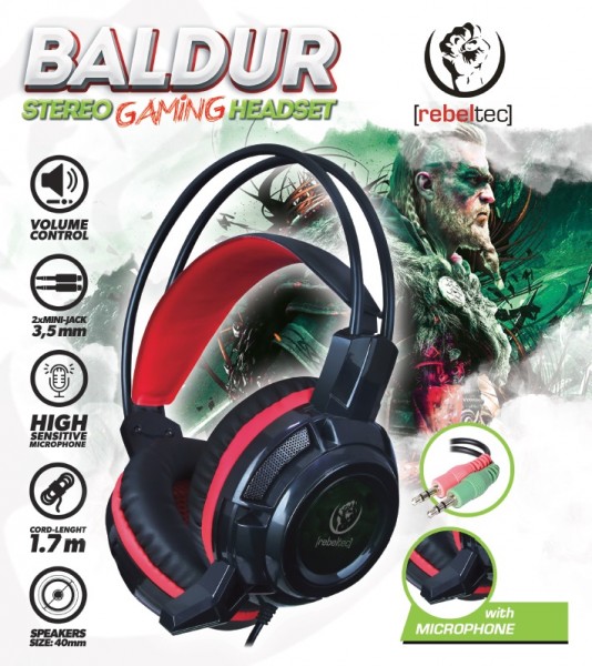 Headphones for players Rebeltec BALDUR austiņas