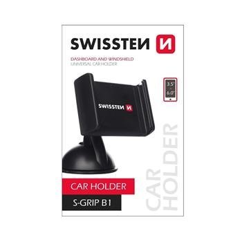 Swissten S-GRIP B1 Premium Universāls Turētājs logam ar 360 Rotāciju Ierīcēm Ar 3.5'- 6.0' Collām Melns Mobilo telefonu turētāji