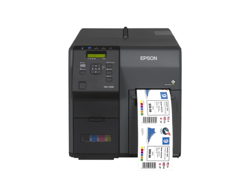 Epson ColorWorks C7500G, USB, Ethernet, Cutter, Display 14-C31CD84312 uzlīmju printeris