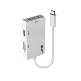 Lindy Konverter USB 3.1 Typ C auf 3 Displays HDMI DVI VGA tīkla iekārta