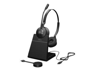 Jabra Engage 55 MS Stereo Headset On-Ear (DECT, kabellos, USB-C, Ladestation) austiņas