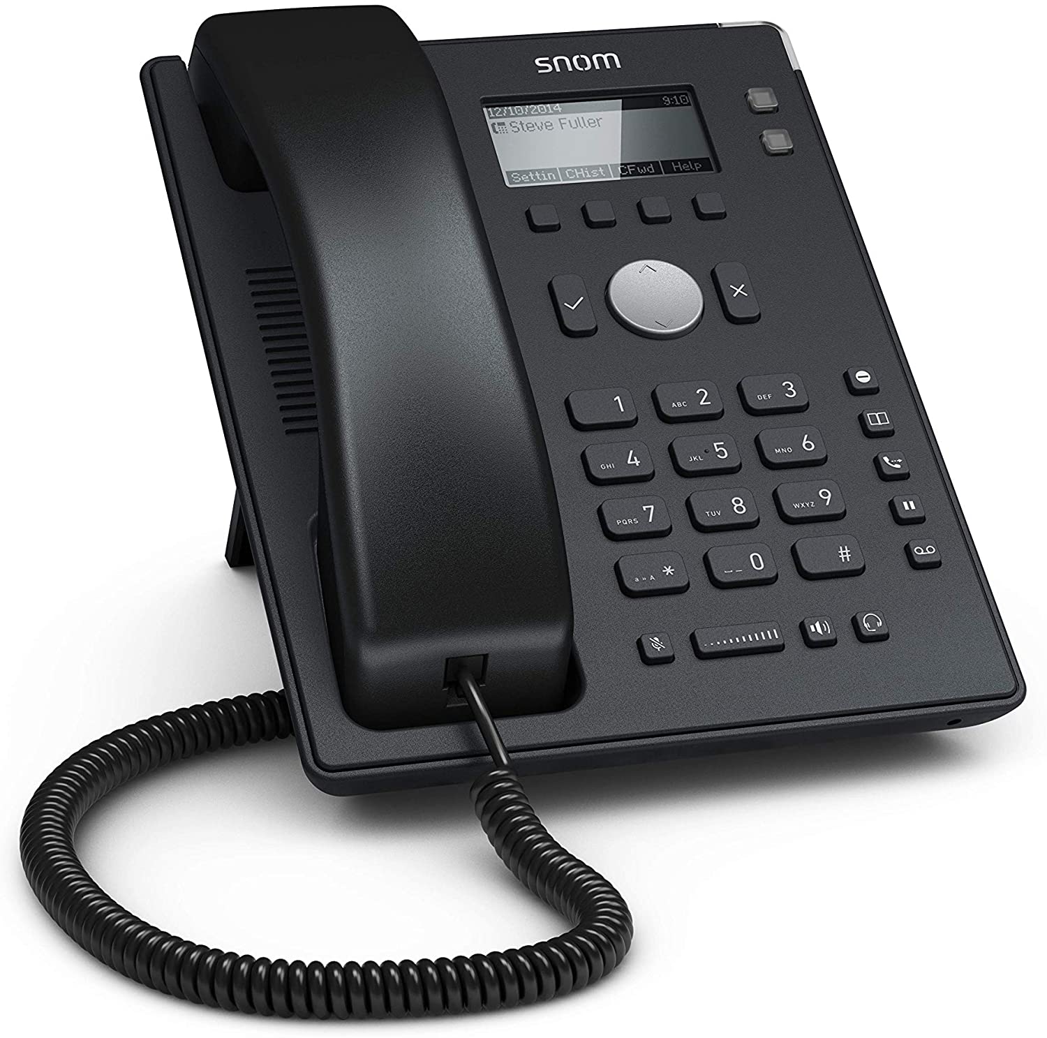 snom D120, VoIP phone (black, PoE) 4361 (4260059582230) telefons