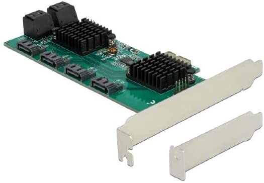 DeLOCK 8P SATA PCIe x1 card - LP - 90072 aksesuārs datorkorpusiem