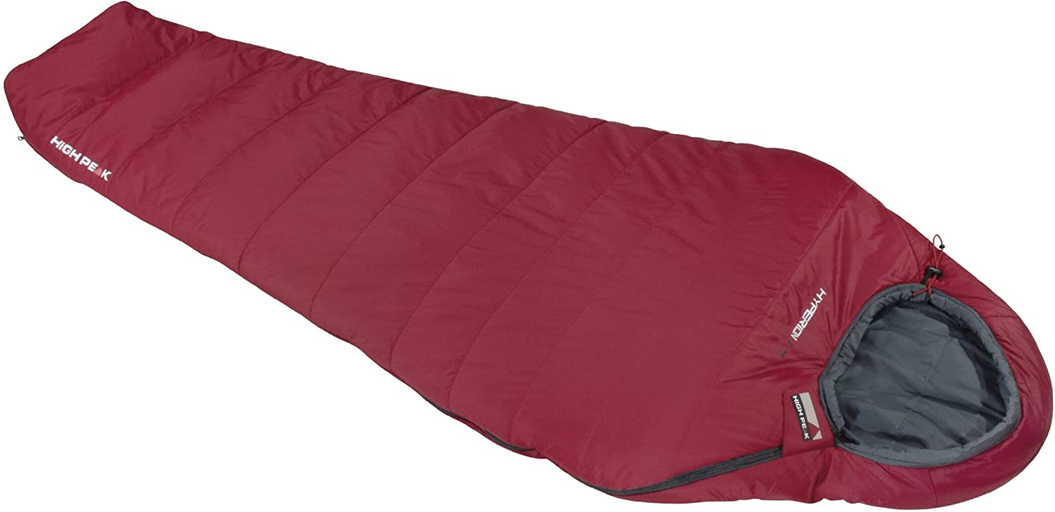 High Peak Hyperion 1 M, sleeping bag (dark red/grey) 23363 (4001690233637)