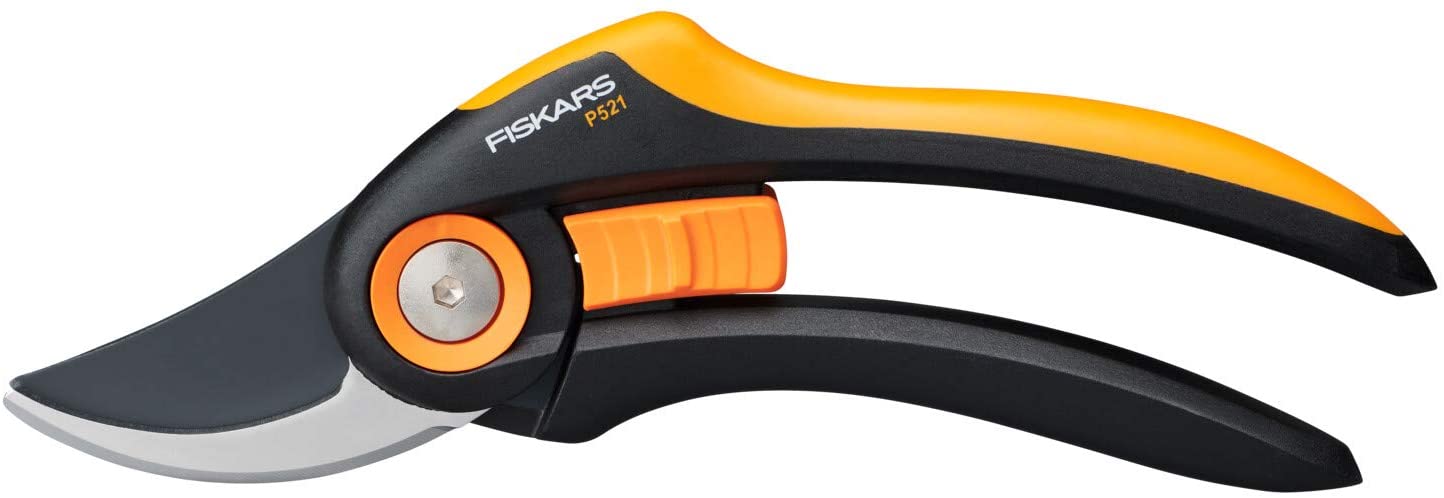 Fiskars Plus Bypass Secateurs P521 (orange/black) Zāles pļāvēji