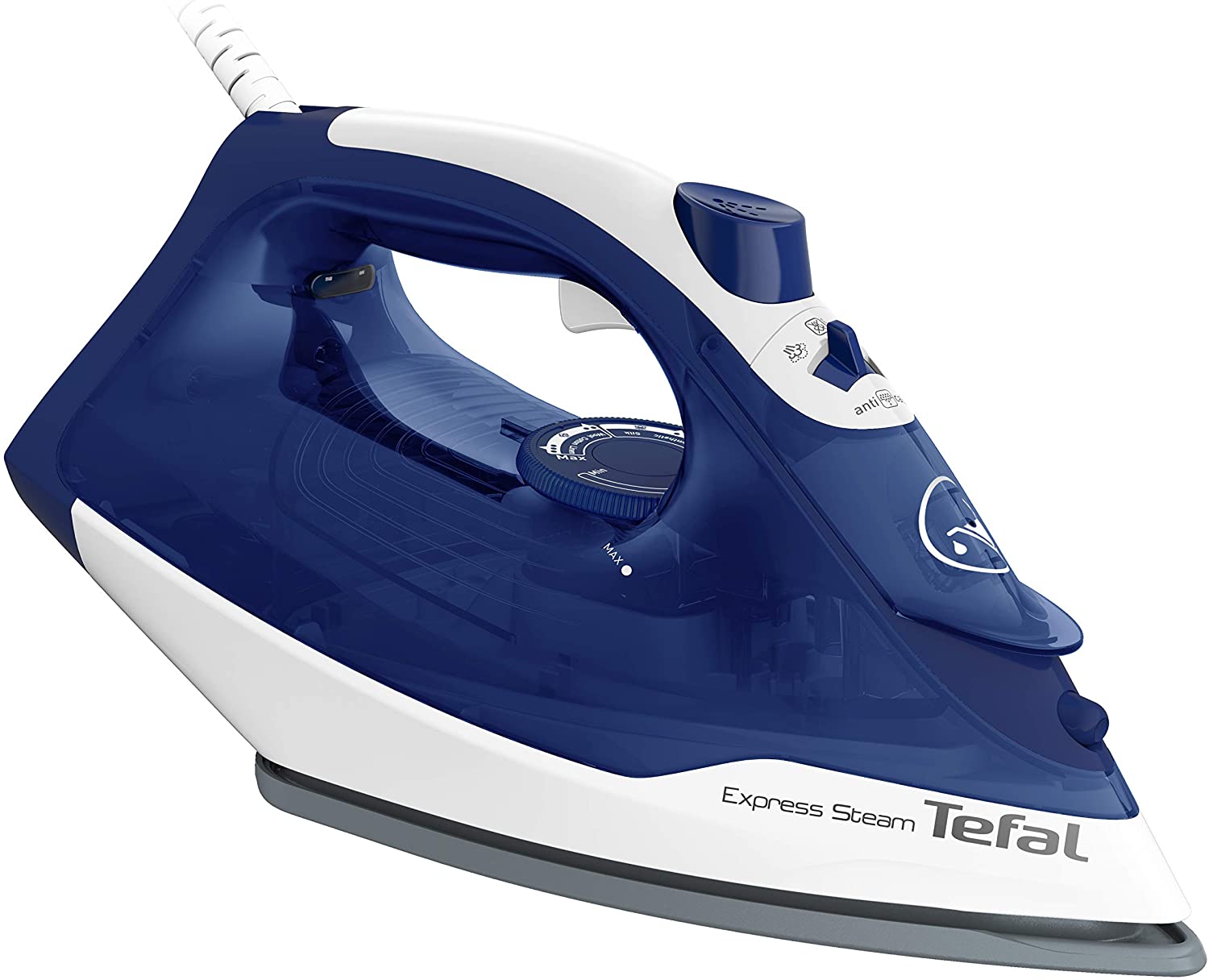 Tefal steam iron FV 2838 white/blue FV 2838 (3121040081914) Gludeklis