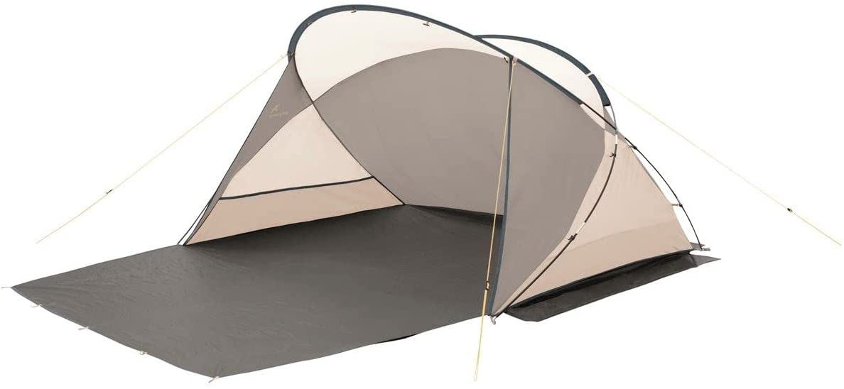 Easy Camp beach shelter shell, tent (grey/beige, model 2022, UV protection 50+) telts Kempingiem, pārgājieniem