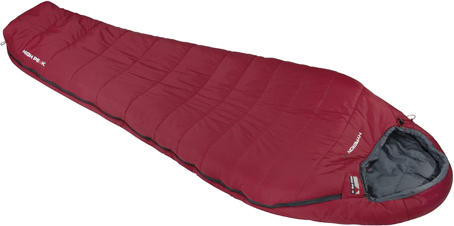 High Peak Hyperion -5, sleeping bag (dark red/grey) 23373 (4001690233736)