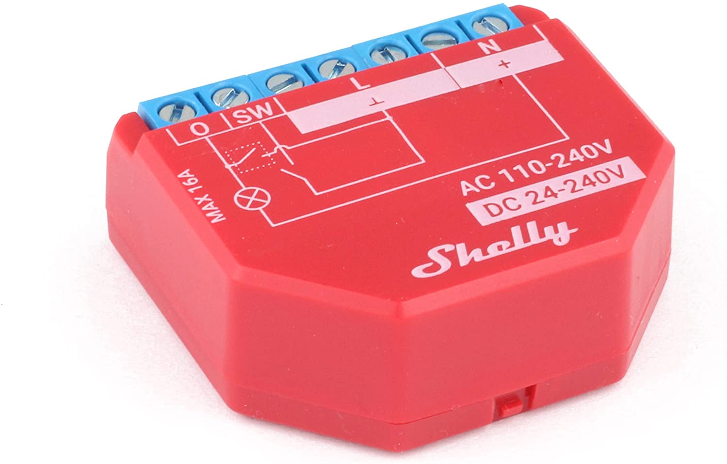 Shelly Plus 1PM, WLAN wireless switch with current meter, 1-channel, flush-mounted, actuator