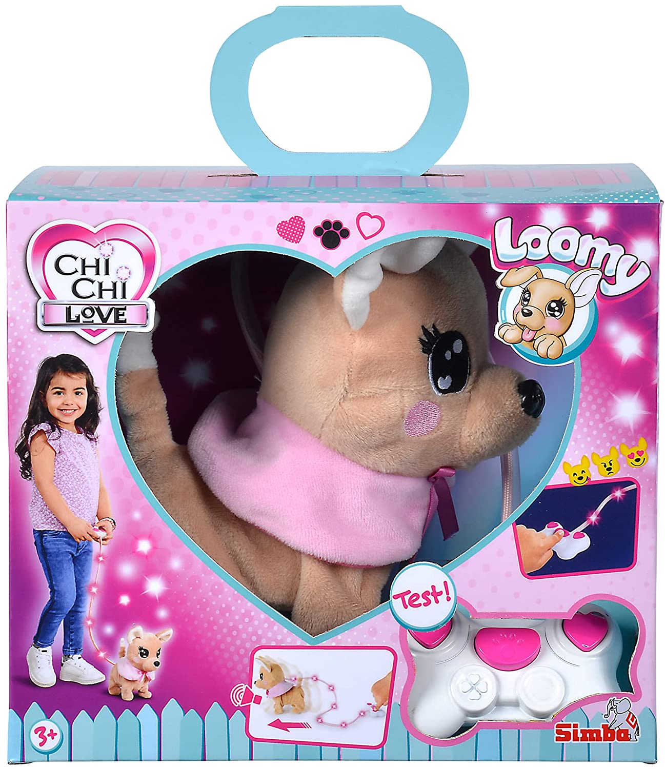 Simba ChiChi LOVE Loomy, cuddly toy (beige/pink, 20 cm)