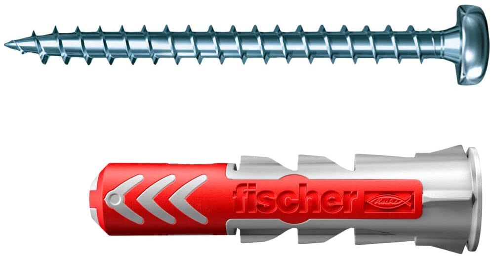 fischer dowel DUOPOWER 6x30 S PH TX (light grey/red, 200 pieces, with screw)