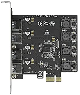 DeLOCK PCIe x1 K 4x ext USB-A BU SS USB - 90509 aksesuārs datorkorpusiem