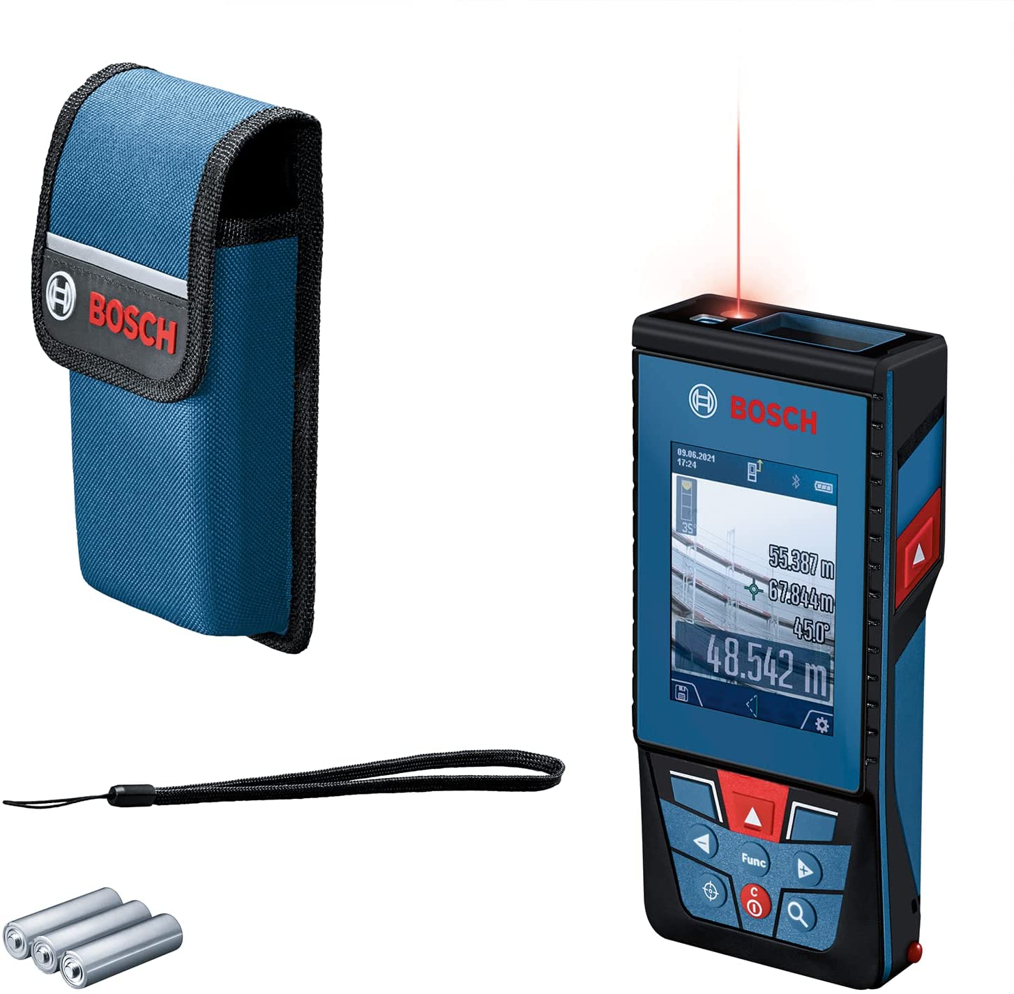 Bosch Laser rangefinder GLM 100-25 C Professional (blue/black, range 100m, red laser line)