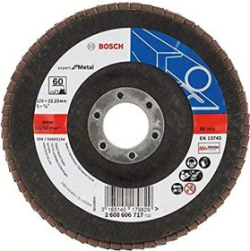 Bosch flap disc X551 Expert for Metal 125 mm (grit 60) 2608606717 (3165140179829)