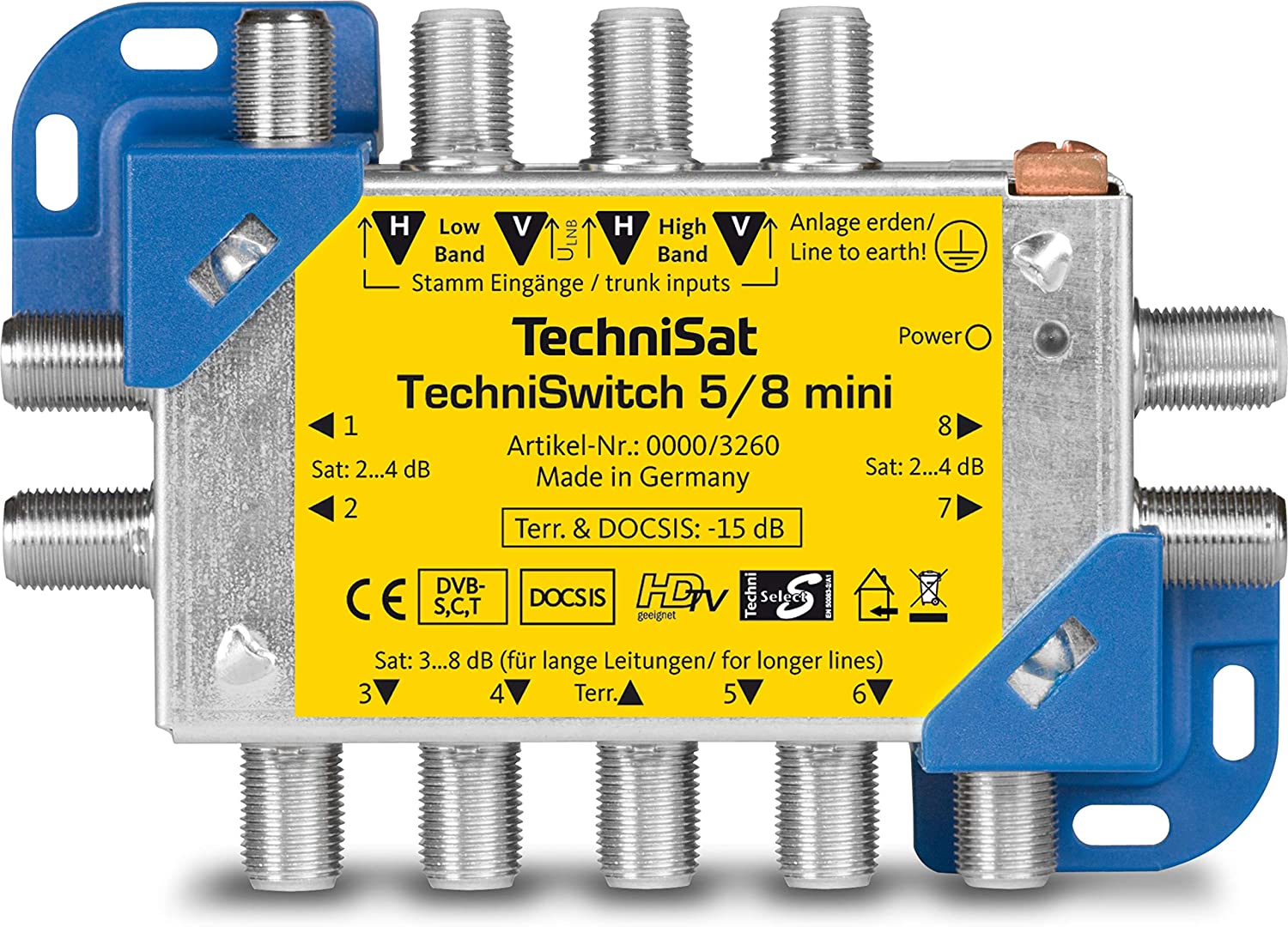 TechniSat TechniSwitch 5/8 mini, multi-switch TV aksesuāri