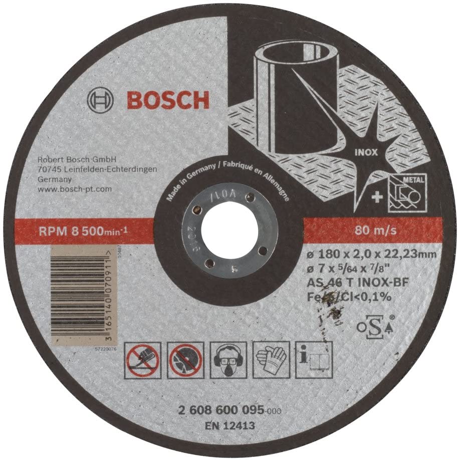 Bosch cutting discs Expert for Inox, 180x2mm, straight (AS 46 T INOX BF) 2608600095 (3165140070911)