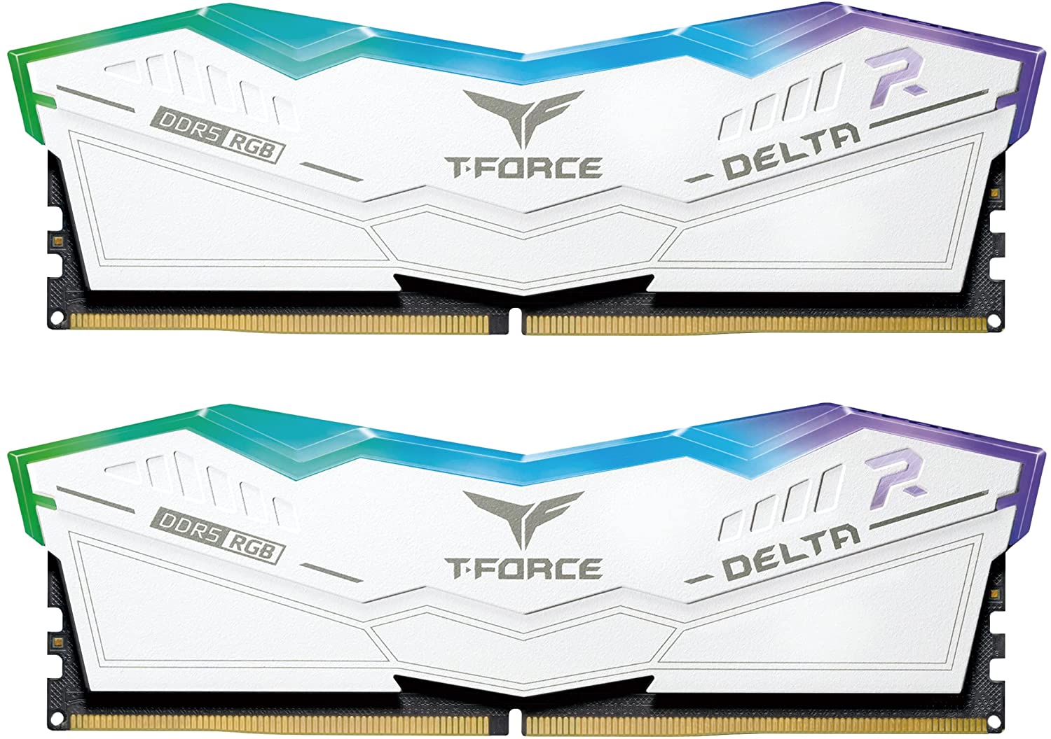 Team Group DDR5 - 32 GB -6200 - CL - 38 Kit, RAM (white, FF4D532G6200HC38ADC01, Delta RGB) operatīvā atmiņa