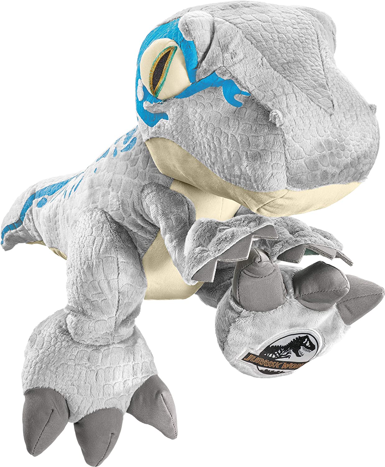 Schmidt Spiele Jurassic World, Blue, cuddly toy (grey/blue, 48 cm) 42754 (4001504427542)