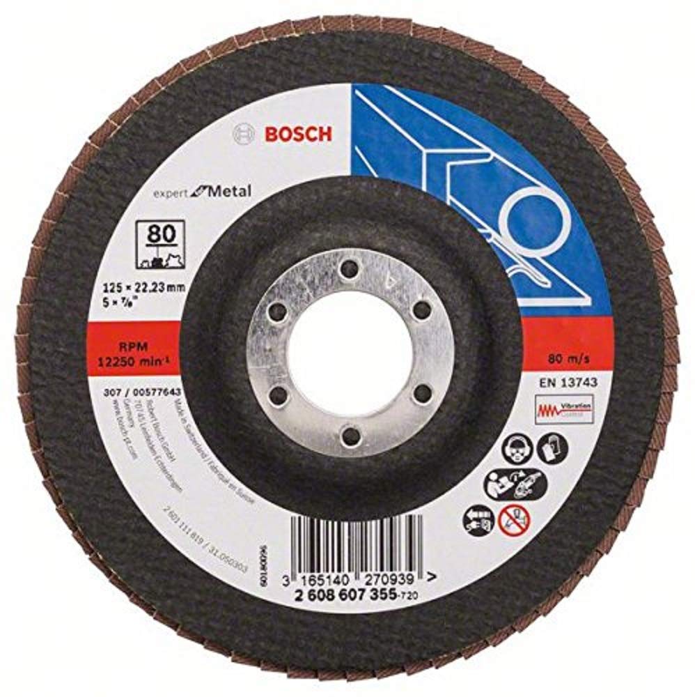 Bosch flap disc X551 Expert for Metal 125 mm (80 grit) 2608607355 (3165140270939)