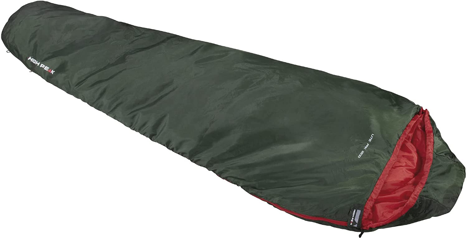 High Peak Lite Pak 1200, sleeping bag (green/red) 23263 (4001690232630)