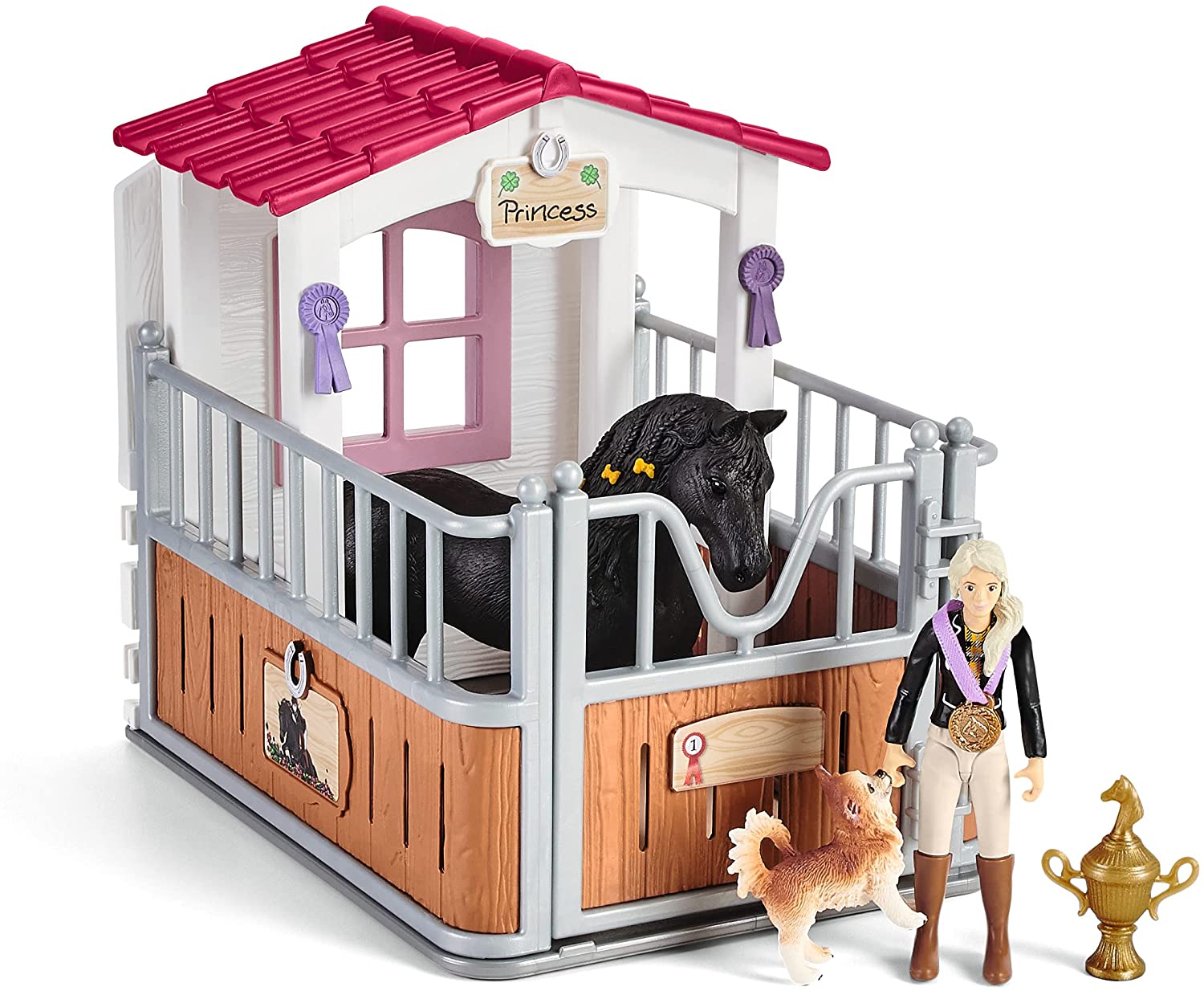 Schleich Horse Club horse box with Tori & Princess, play figure bērnu rotaļlieta