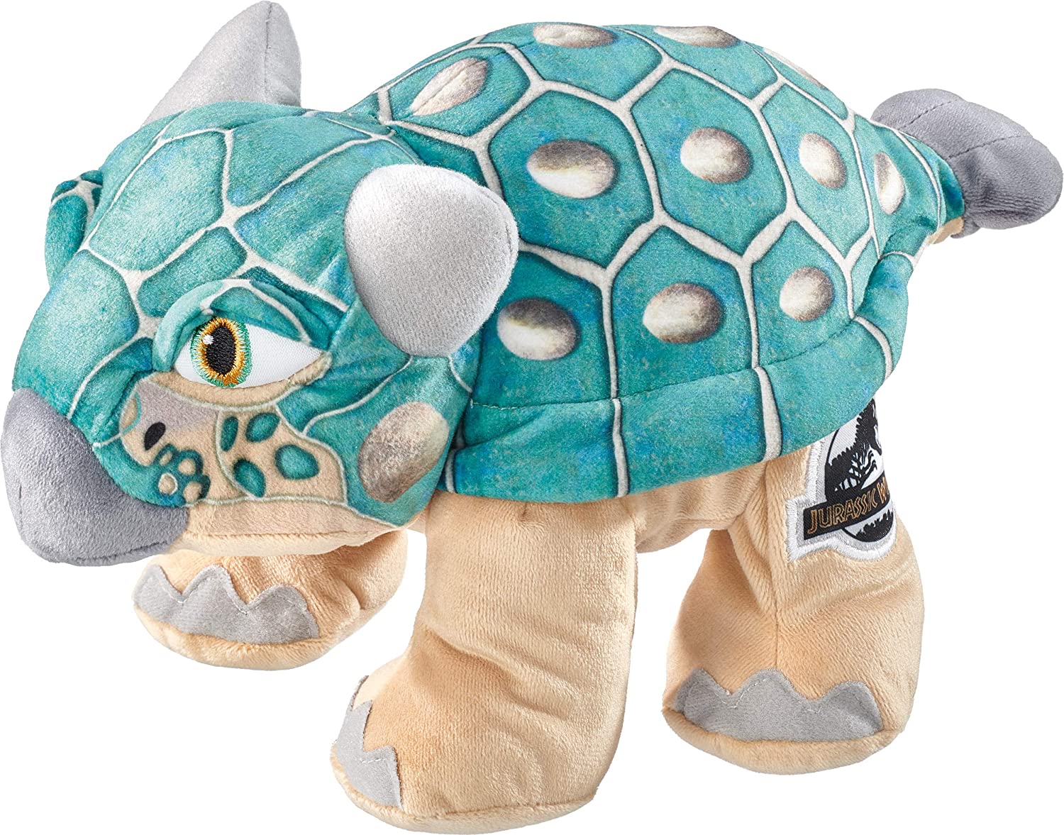 Schmidt Spiele Jurassic World, Bumpy, cuddly toy (turquoise/beige, 27 cm) 42762 (4001504427627)